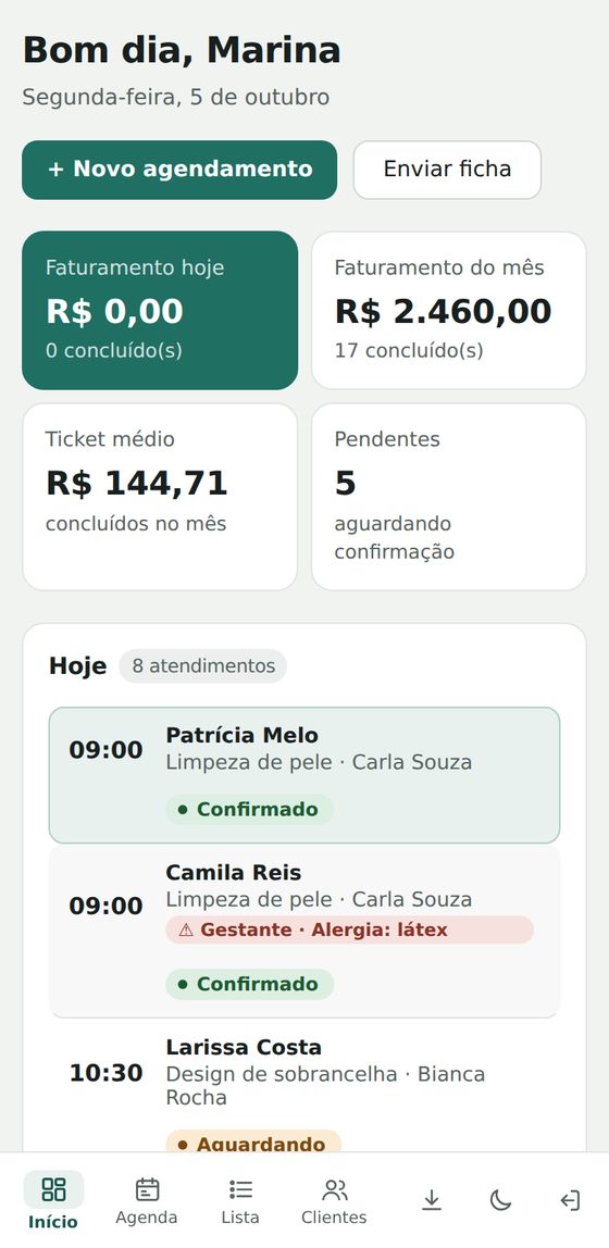 Agenda AI no celular